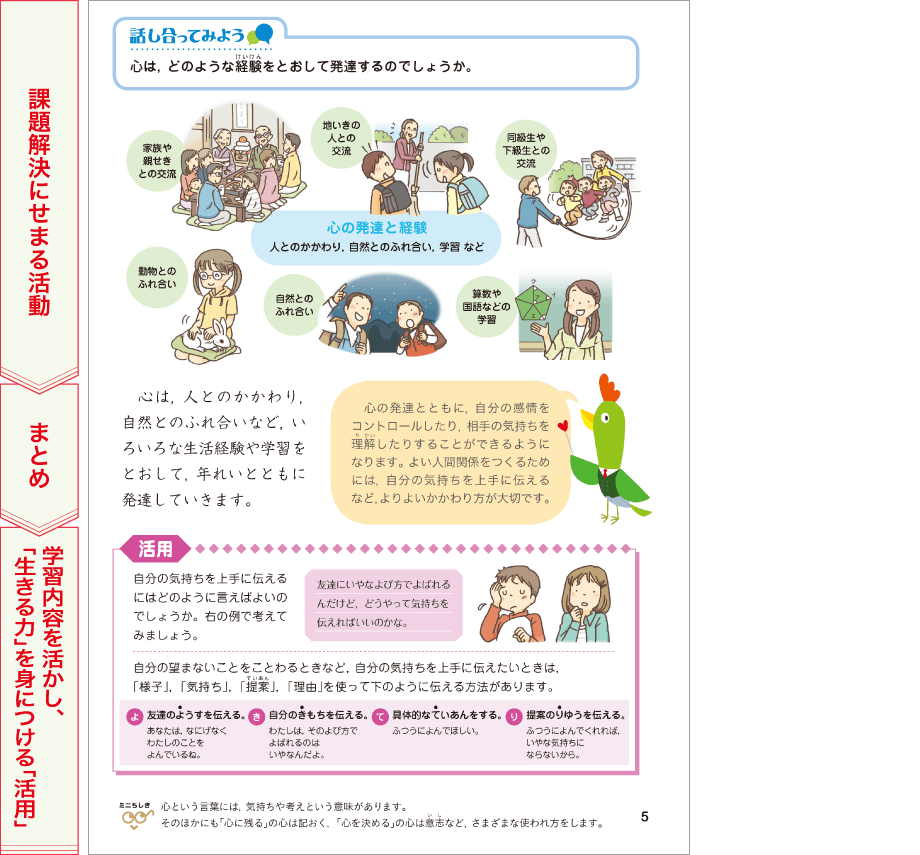 内容解説：主体的・対話的で深い学びを促す様々な活動