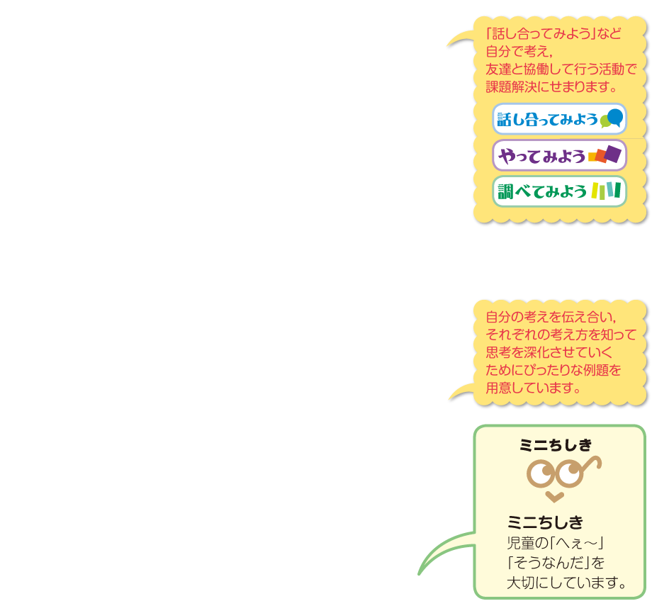 内容解説：主体的・対話的で深い学びを促す様々な活動