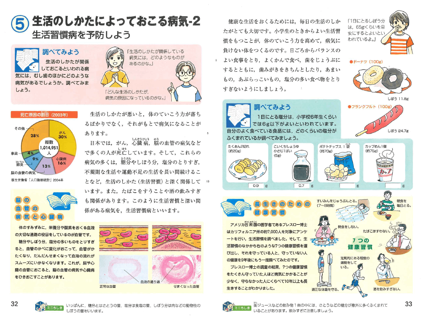 H17新版たのしい保健５・６年｜p.32-p.33