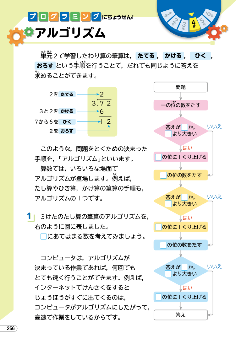 R2たのしい算数4年｜p.256