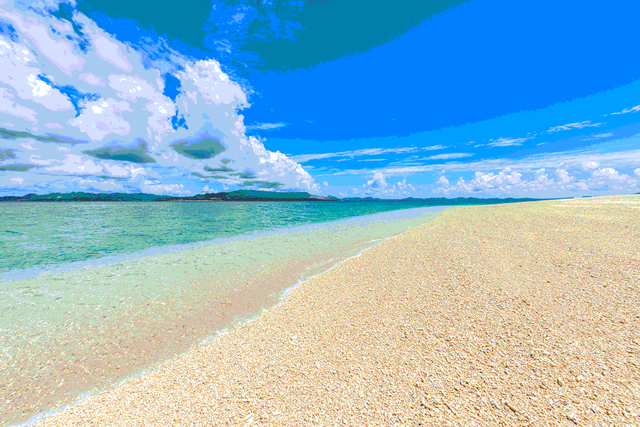 8 bit カラーの砂浜
