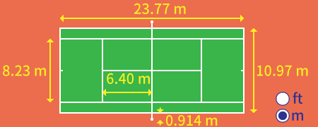 テニスコートのサイズ