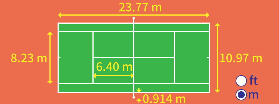 テニスコートのサイズ