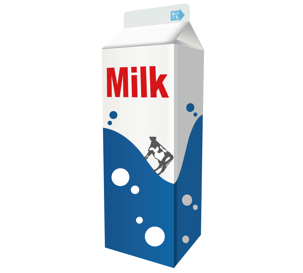 イメージ図：1Lの牛乳パック