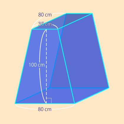面が台形の四角柱