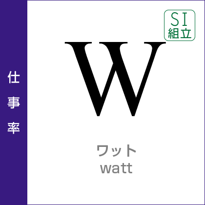 仕事率：ワット／Watt／SI組立