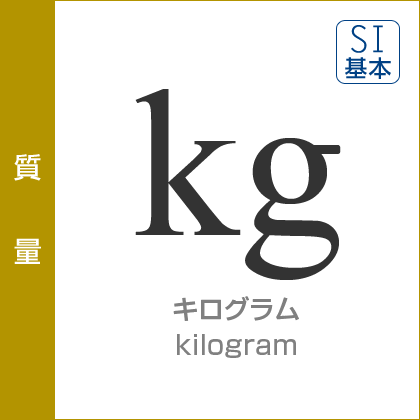 質量：キログラム／kilogram／SI基本