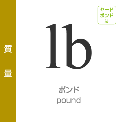 質量：ポンド／pound／ヤードポンド法