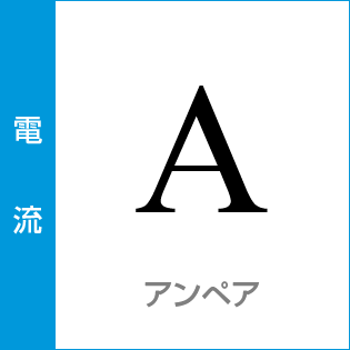 電流：アンペア