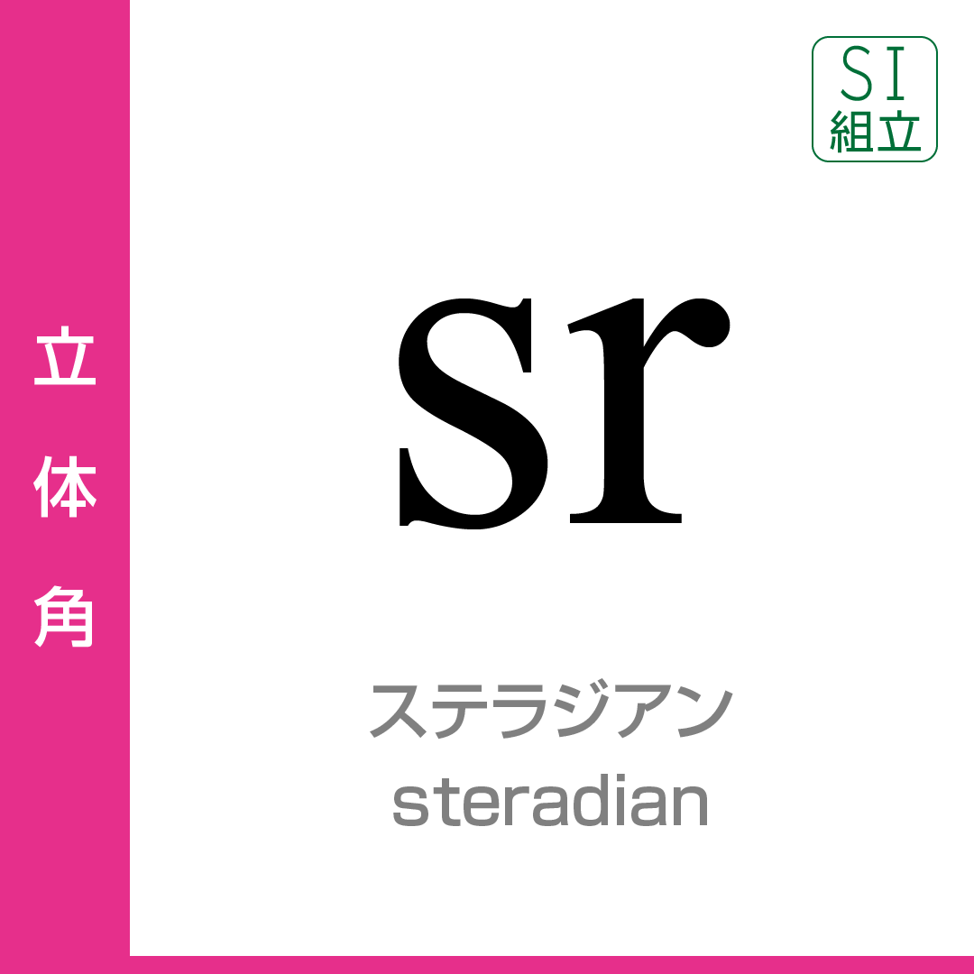 立体角:ステラジアン(sr)/steradian/SI組立