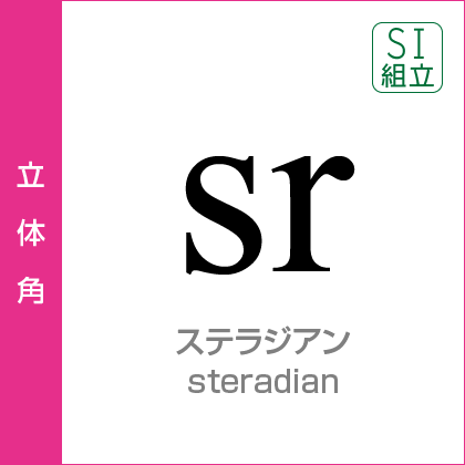 立体角:ステラジアン(sr)/steradian/SI組立
