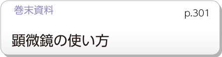 巻末資料　顕微鏡の使い方　p.301