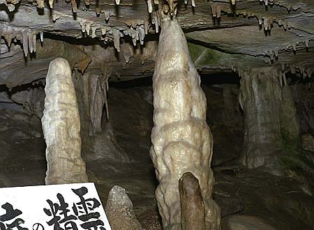 柱状の鍾乳石
